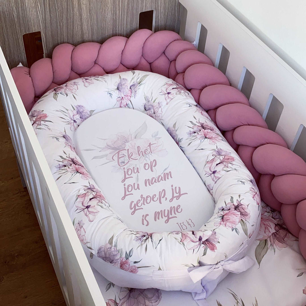 Cot Bedding - Pink Floral Set 02