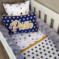 Cot Bedding - Blue Mustard Space Set 01 baby boy nursery linen set South Africa