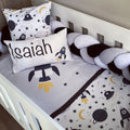 Cot Bedding - Black Space Set 01 baby boy nursery linen set South Africa
