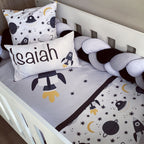 Cot Bedding - Black Space Set 01 baby boy nursery linen set South Africa
