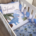 Cot Bedding - Blue Dinosaur Set 02 baby boy nursery linen set South Africa
