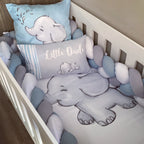 Cot Bedding - Blue Elephant set 01 baby boy nursery linen set South Africa