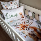 Cot Bedding - Fox Set 05 baby neutral nursery linen set South Africa
