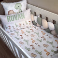 Cot Bedding - Sage Dinosaur Set 01 baby boy nursery linen set South Africa