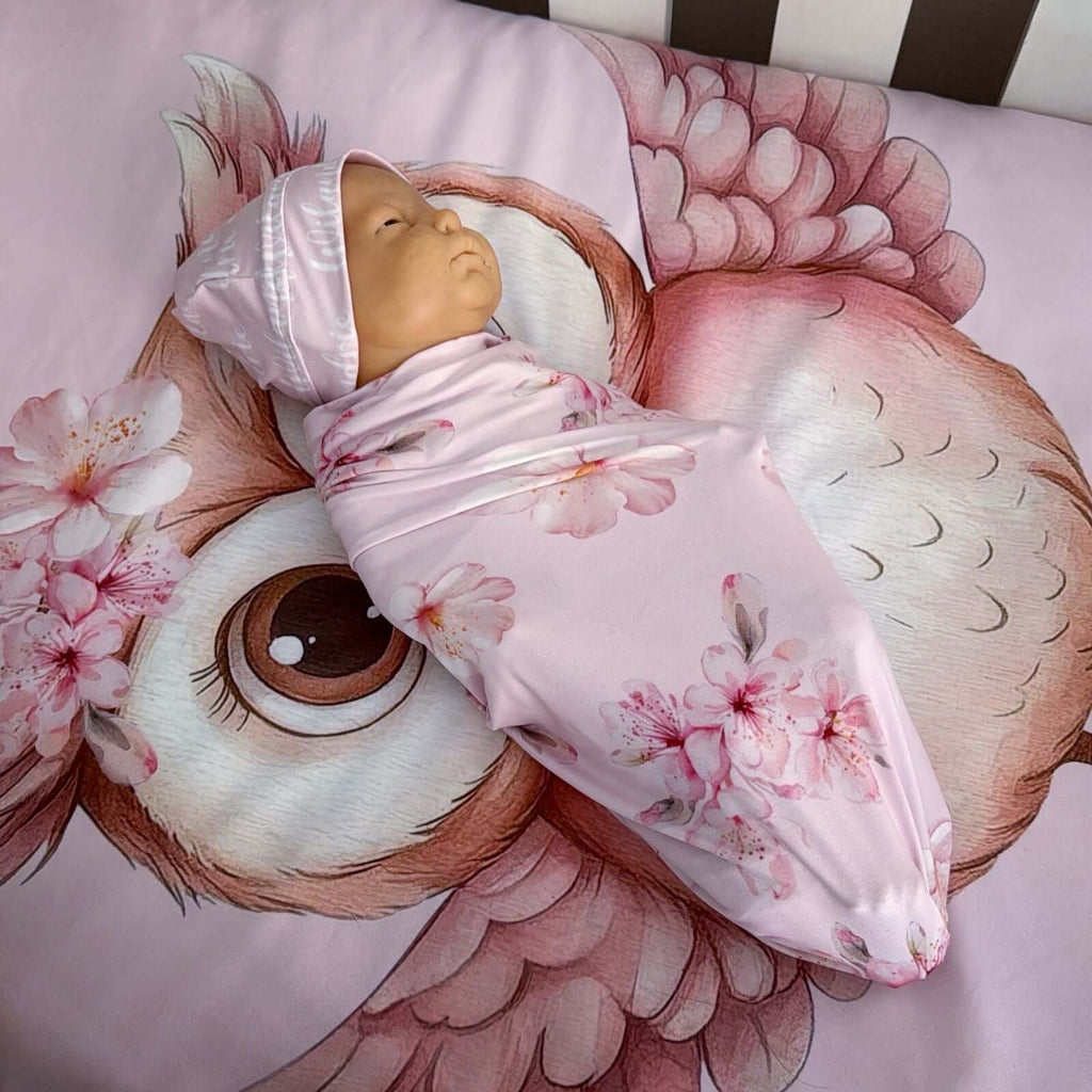 Cot Bedding - Pink Owl Set 02
