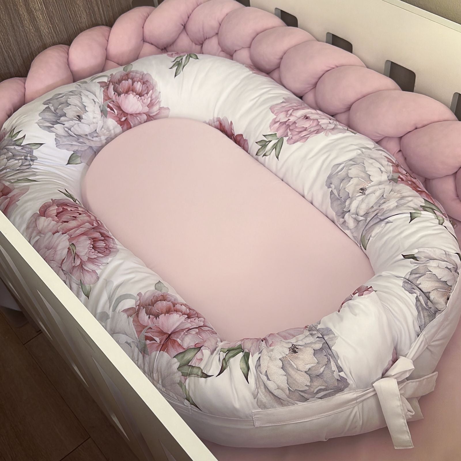 Cot Bedding - Pink Peony Set 03