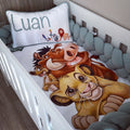 Cot Bedding - Sage Lion King set 01 baby boy nursery linen set South Africa