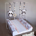 Cot Bedding - Peach Panda Set 01