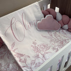 Cot Bedding - Pink Flower Set 13