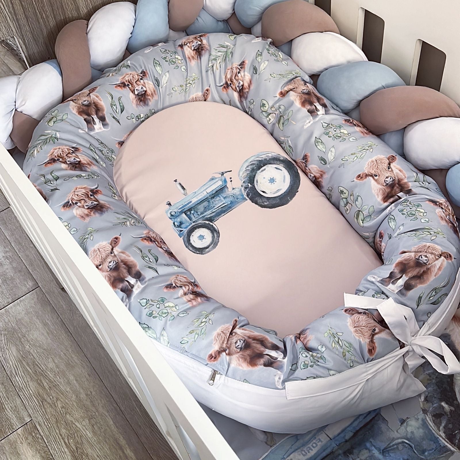 Nest - Blue Tractor 02 baby nursery snuggle nests South Africa
