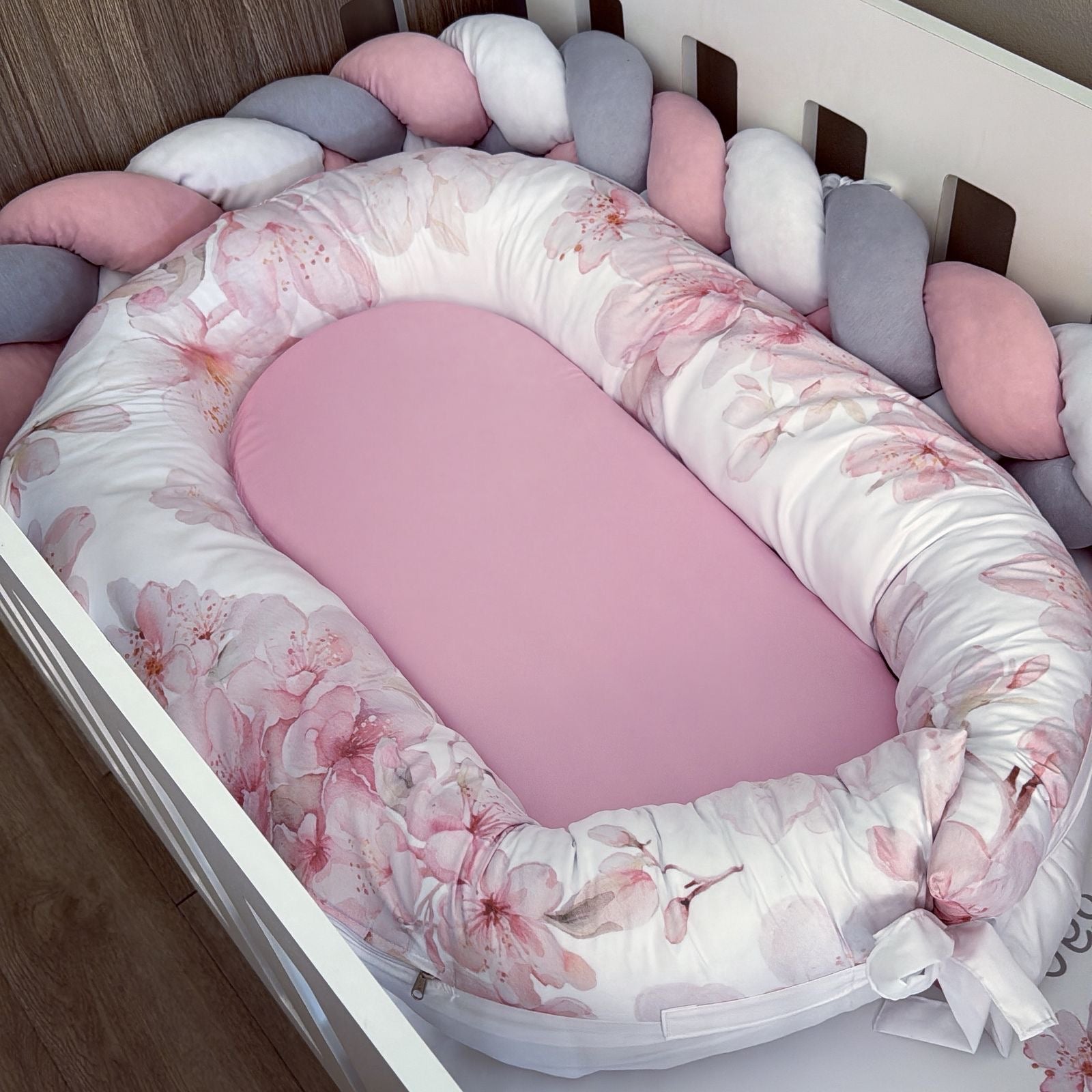 Nest - Pink Flowers 02 baby nursery snuggle nests South Africa