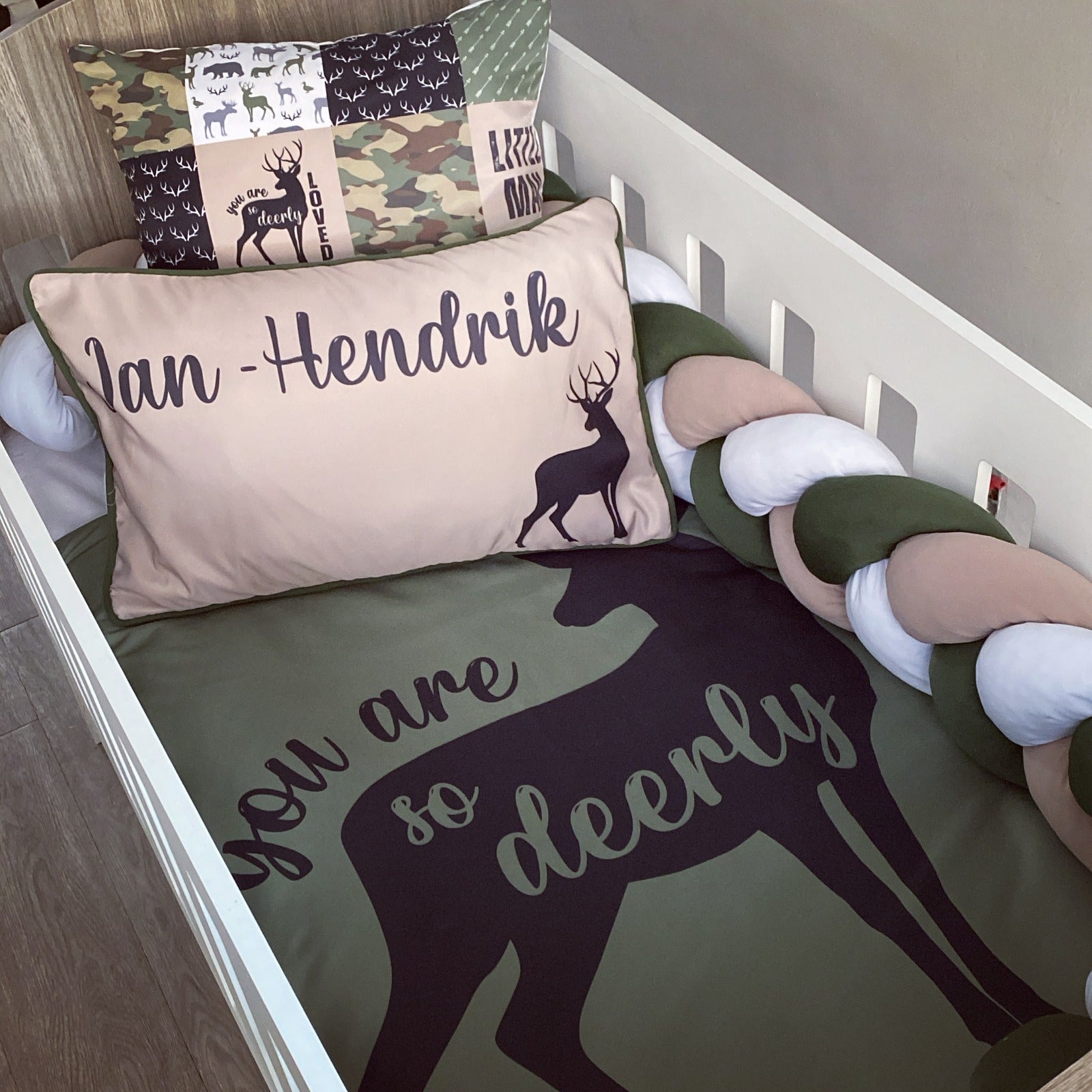 Cot Bedding - Deer Set 03 baby boy nursery linen set South Africa