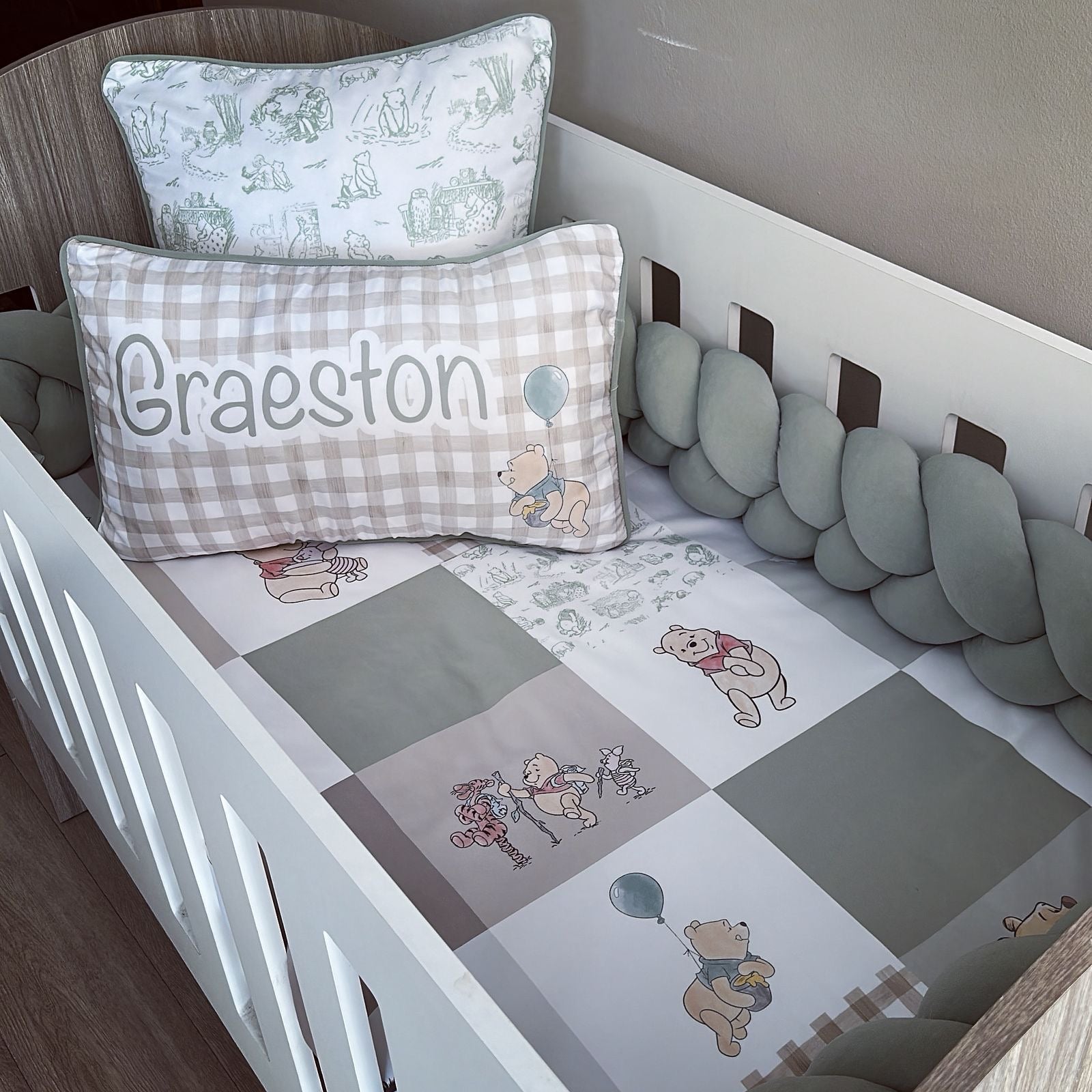 Cot Bedding - Winnie the pooh set 05 baby neutral nursery linen set South Africa