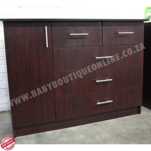 Large Compactum - Split Drawers Burgundy B0031
