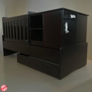 5-in-1 Cot - Supawood MDF Burgundy B0210