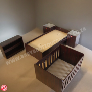 5-in-1 Cot - Melamine Burgundy B0072